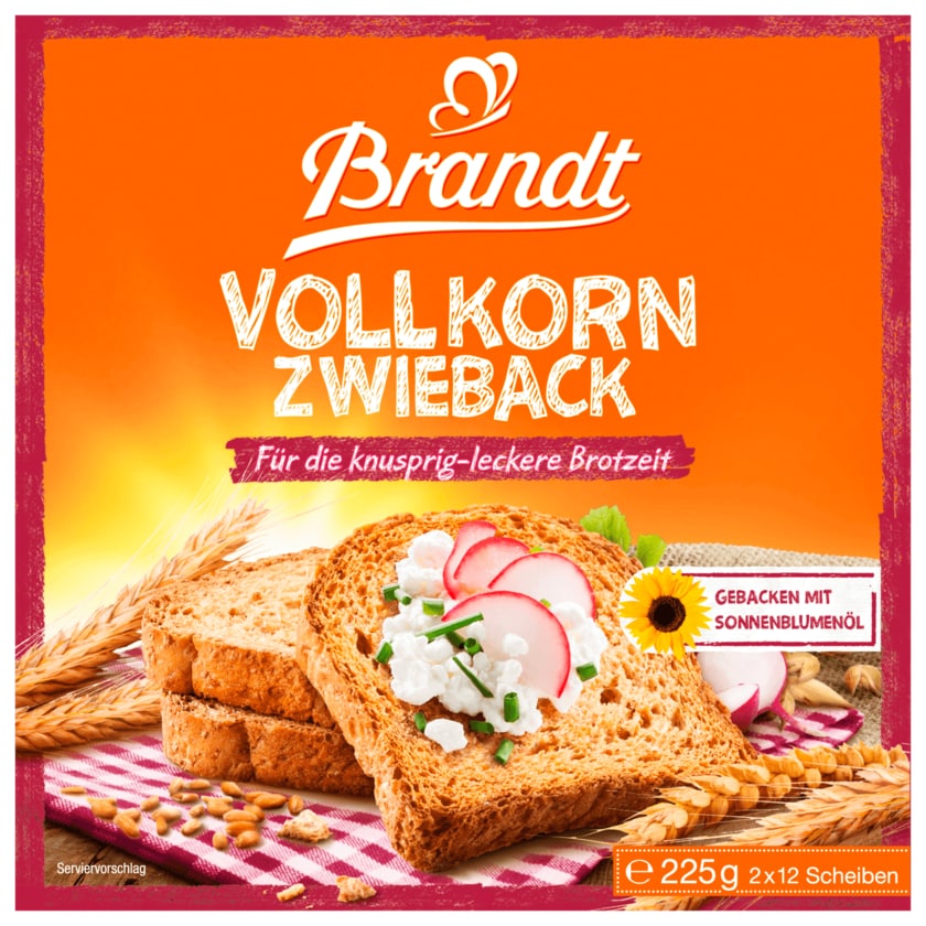 Brandt Vollkorn-Zwieback 225g